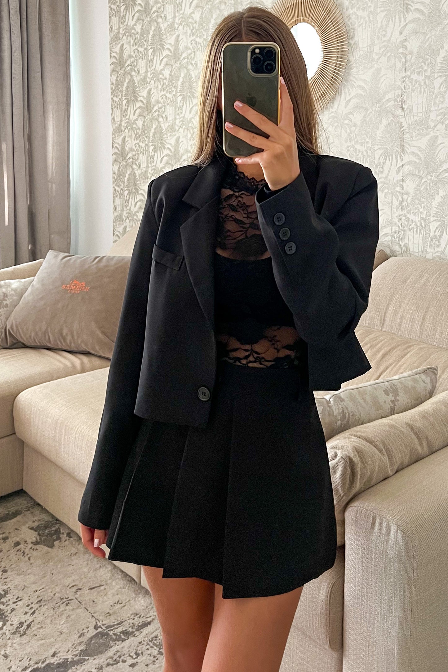 Crop blazer NOIR