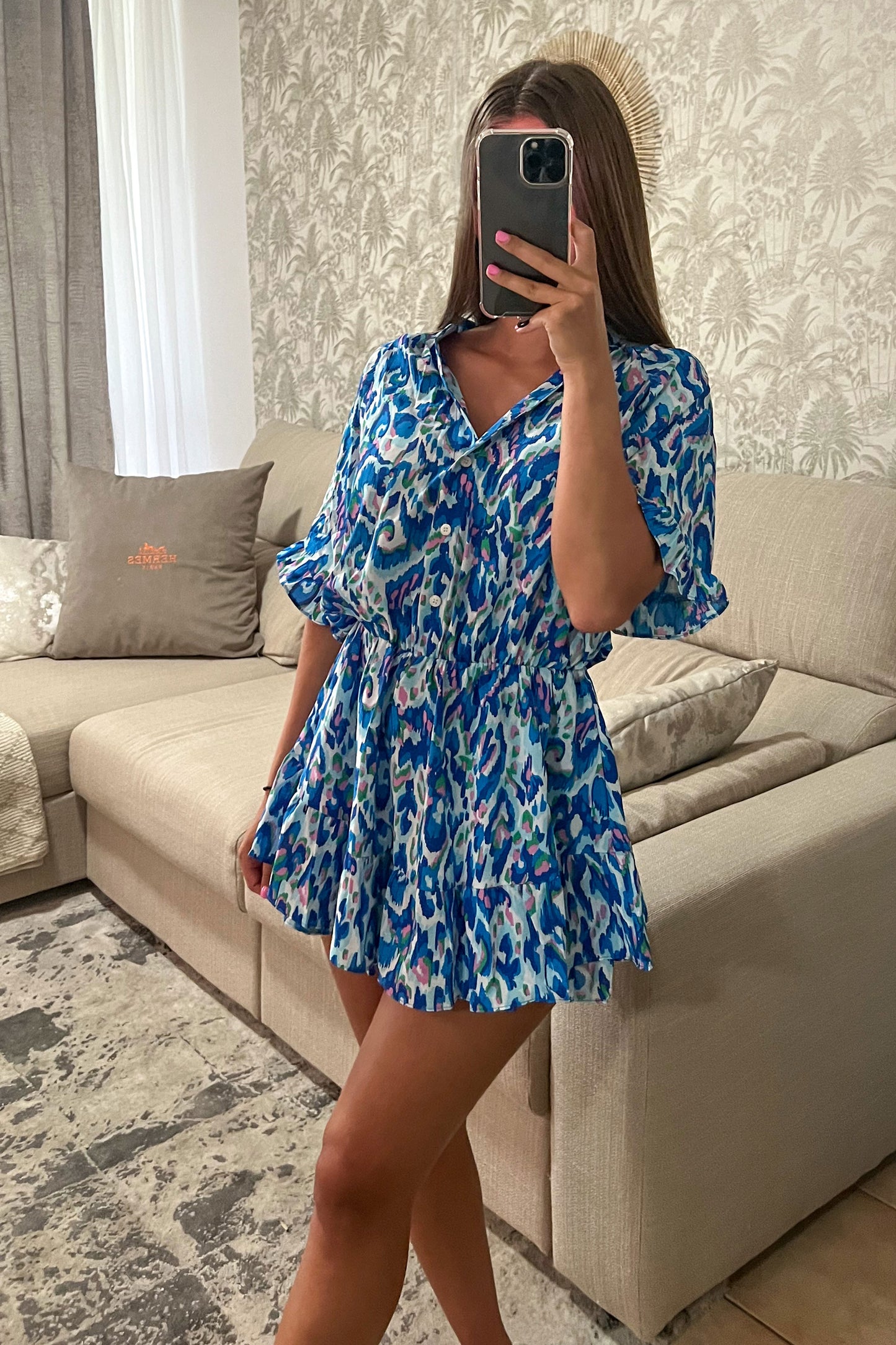 Robe-short BLEUE