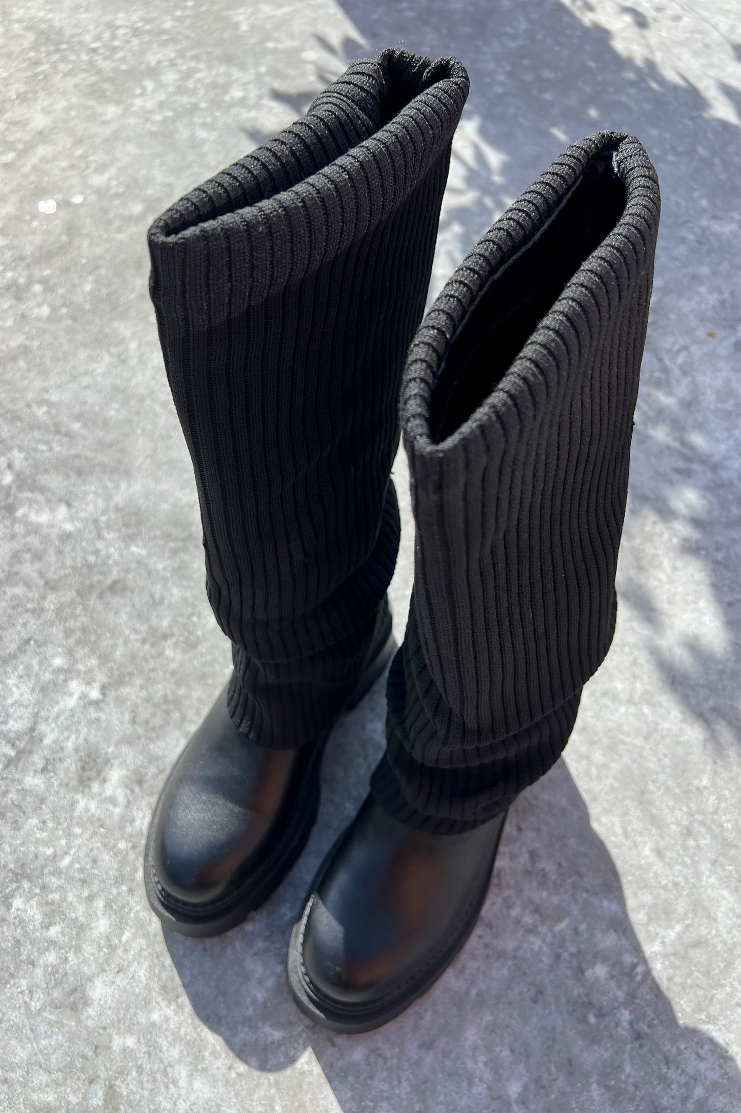 Bottes effet chaussettes