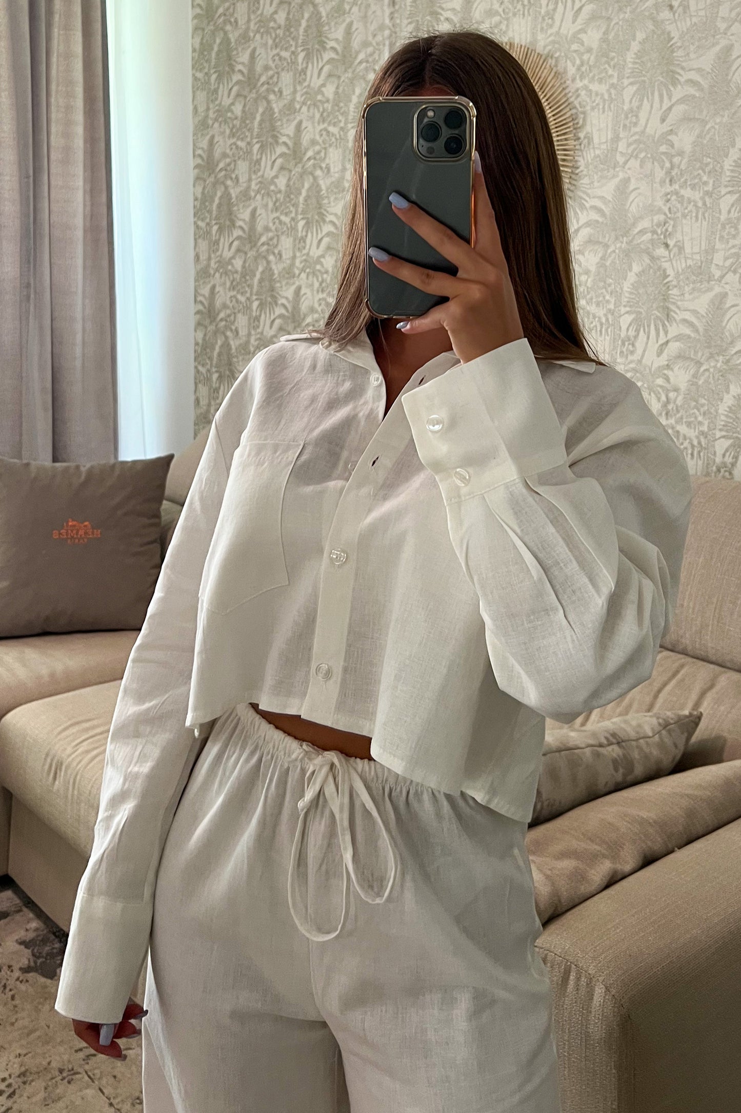Chemise en lin BLANCHE