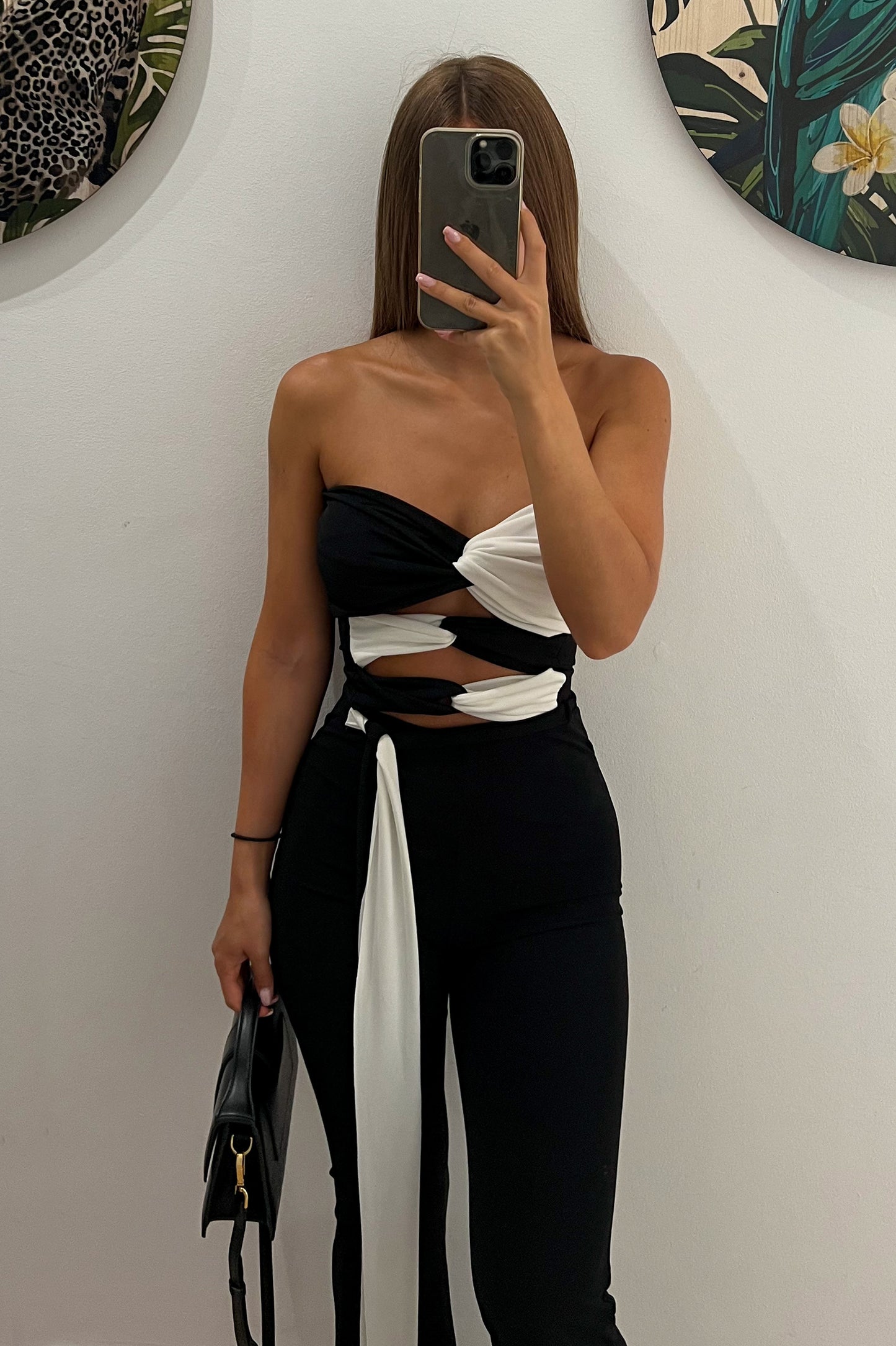 Top bustier bicolore