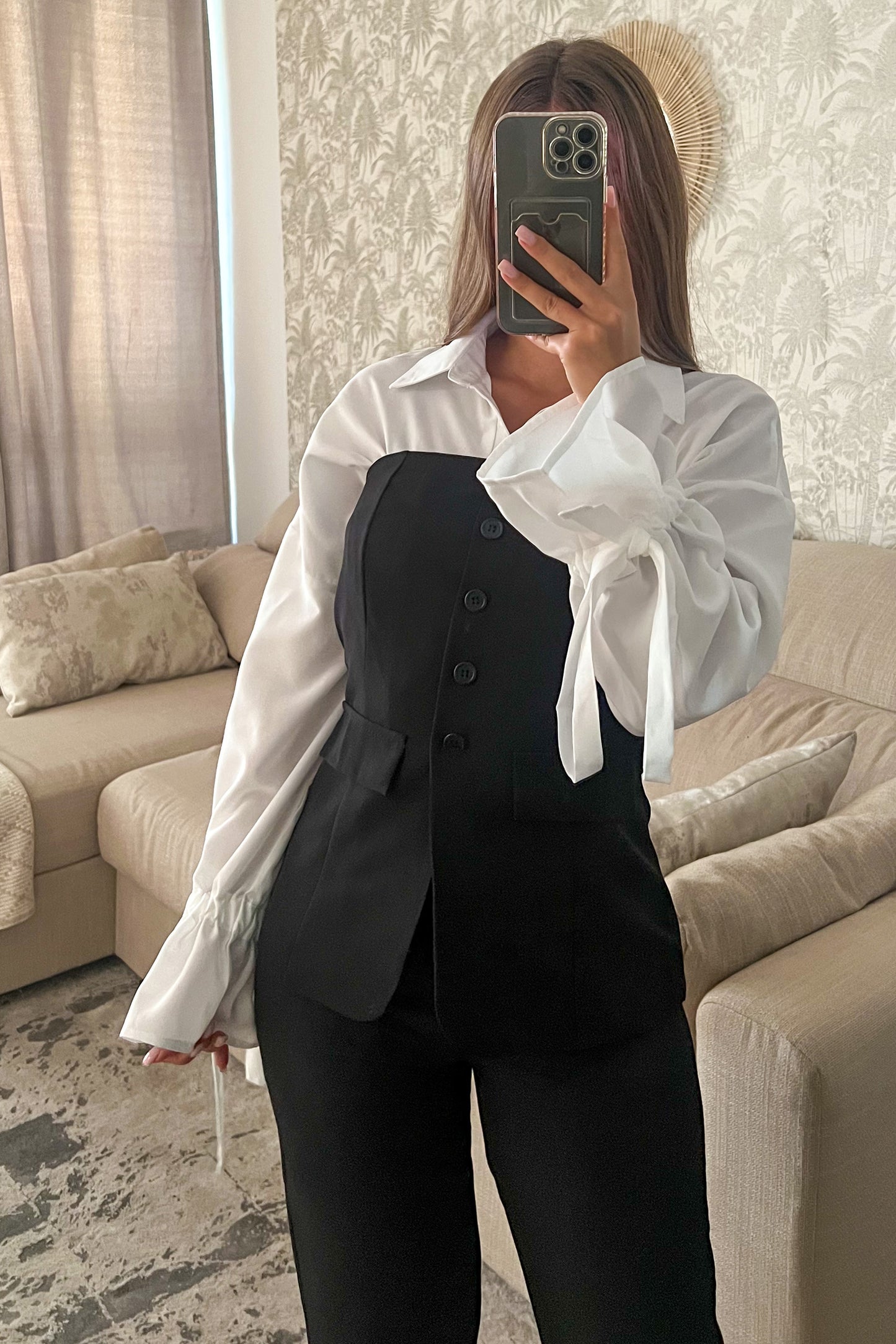 Bustier tailleur JULIETTE noir