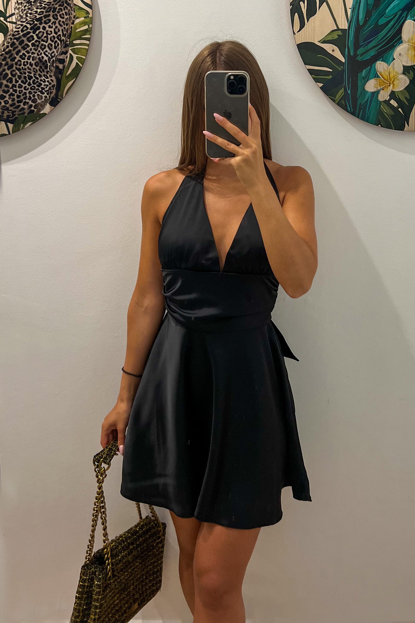 Robe satinée DOS NU