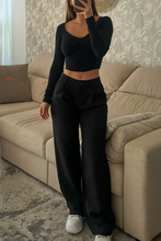 Charger l&#39;image dans la galerie, Pantalon LOW WAIST noir
