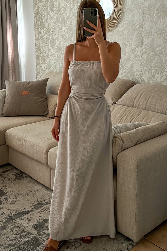 Robe gaze de coton BEIGE