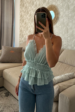 Charger l&#39;image dans la galerie, Blouse CÉLINE menthe
