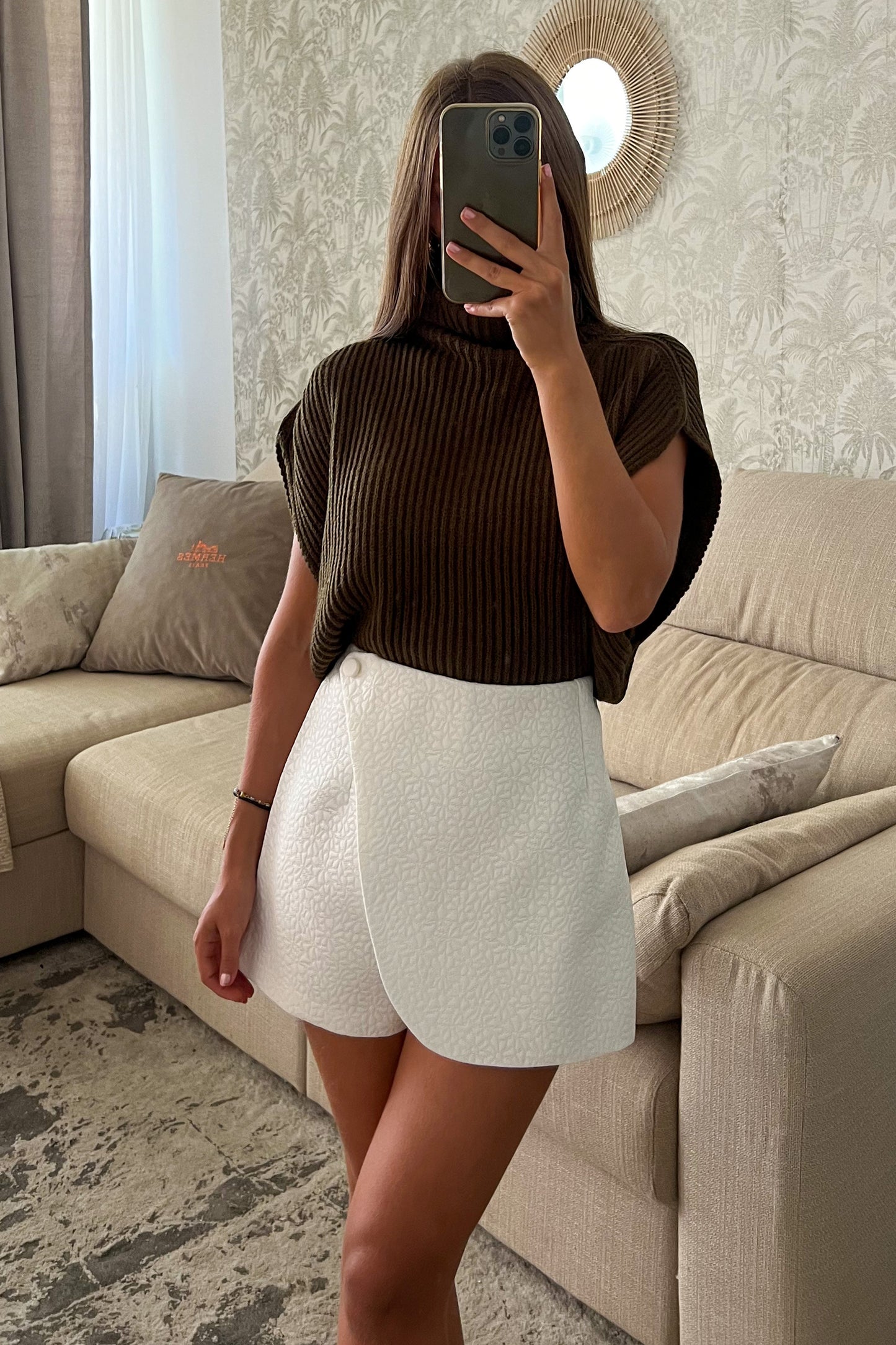 Pull sans manche KAKI foncé