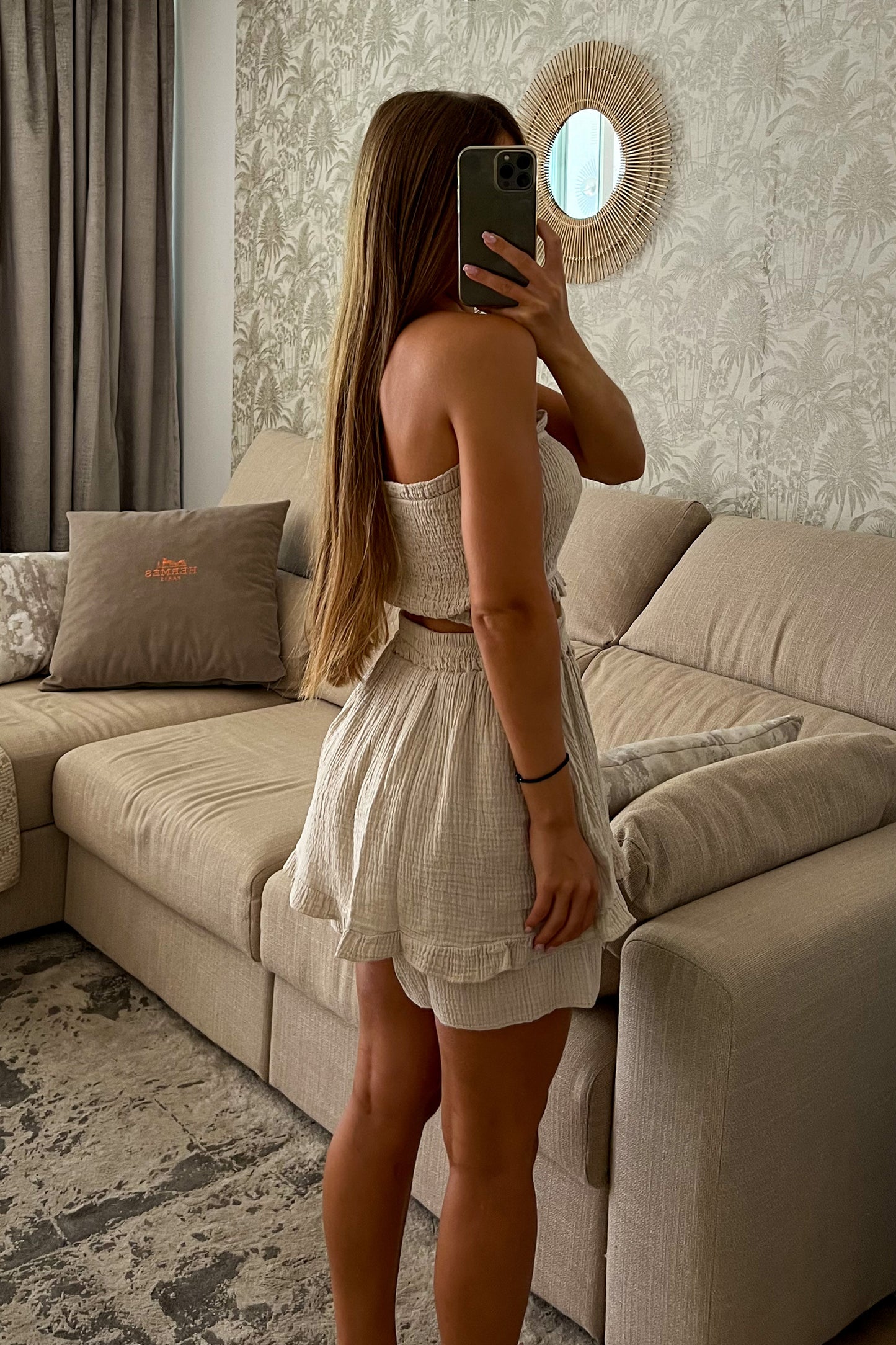 Ensemble gaze de coton BEIGE