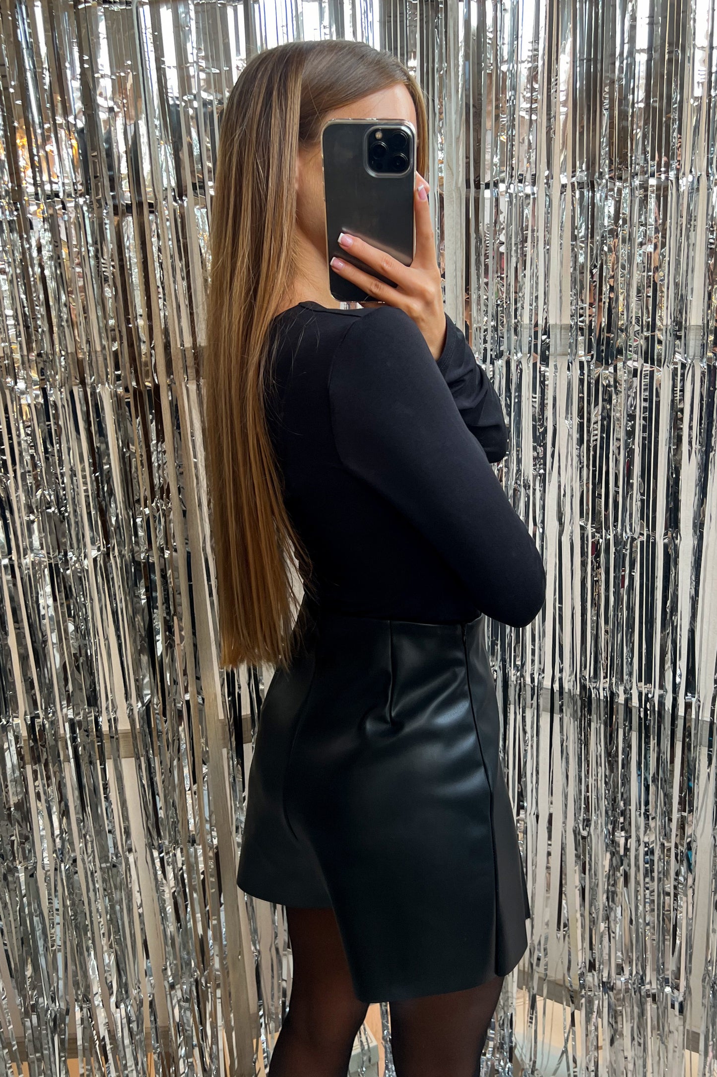 Jupe-short SIMILI noire