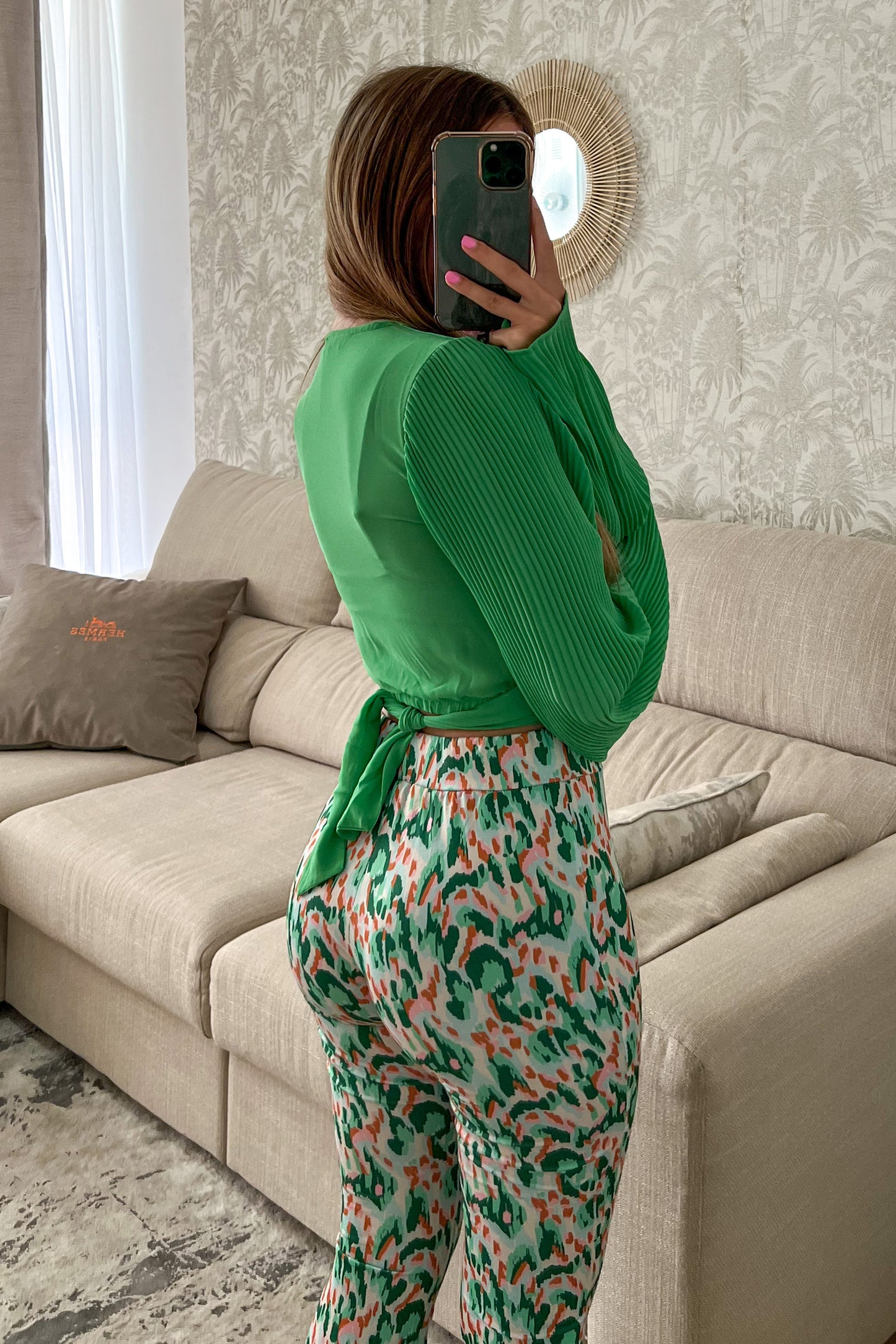 Blouse CACHE-COEUR verte