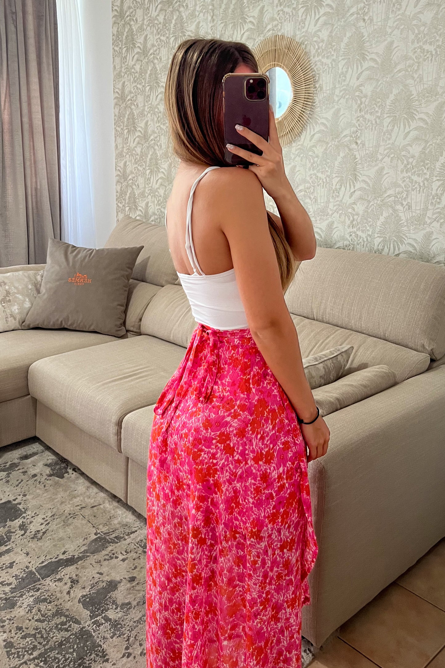 Jupe longue fente FLORA