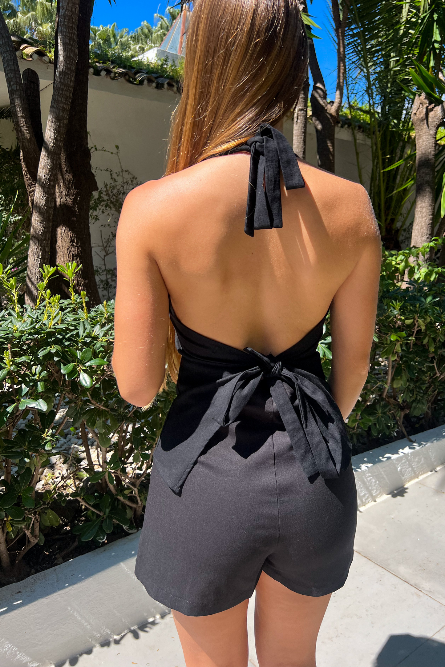 Blouse TEREZA en coton noire