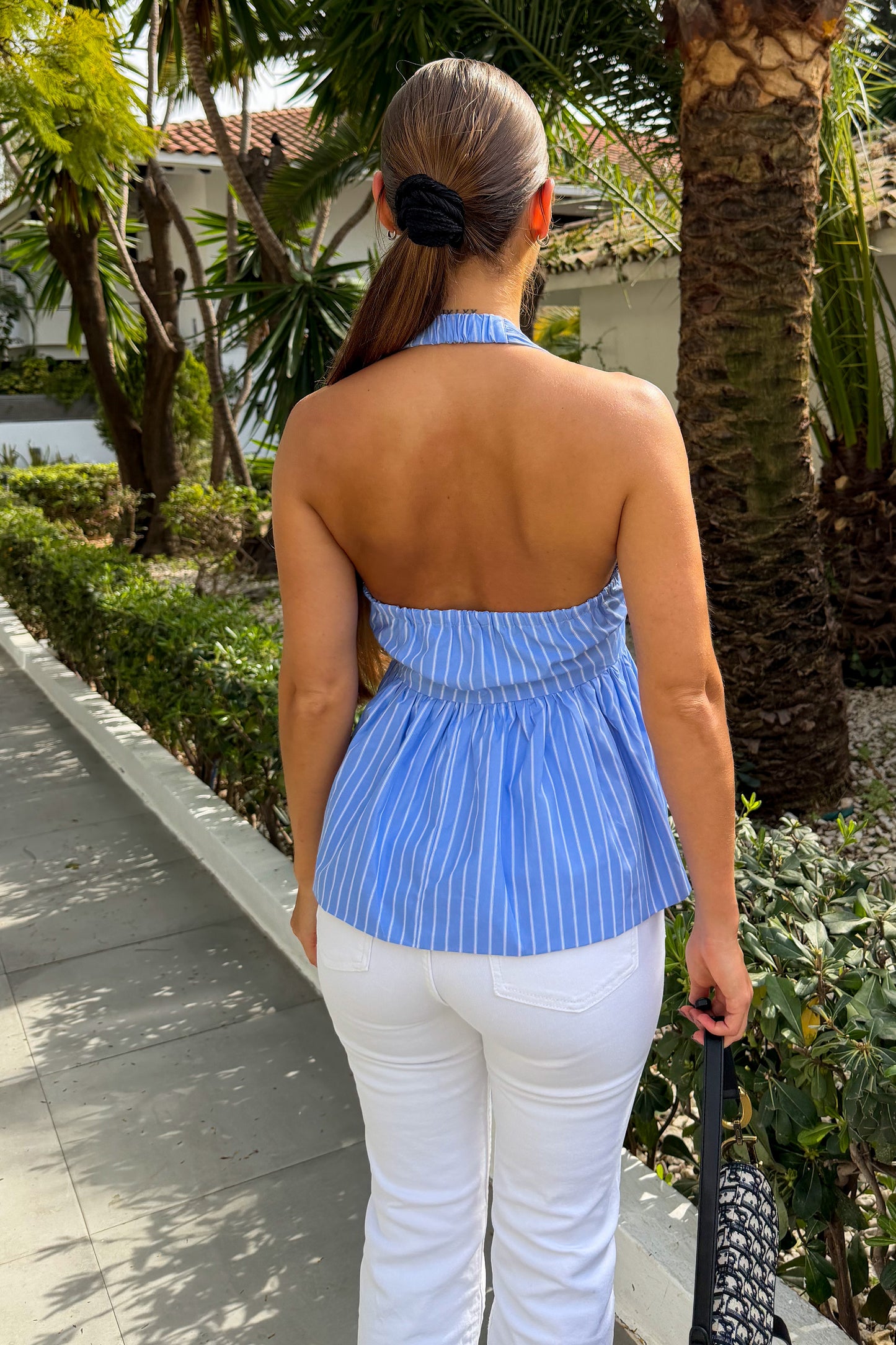 Blouse SERINA bleue coton