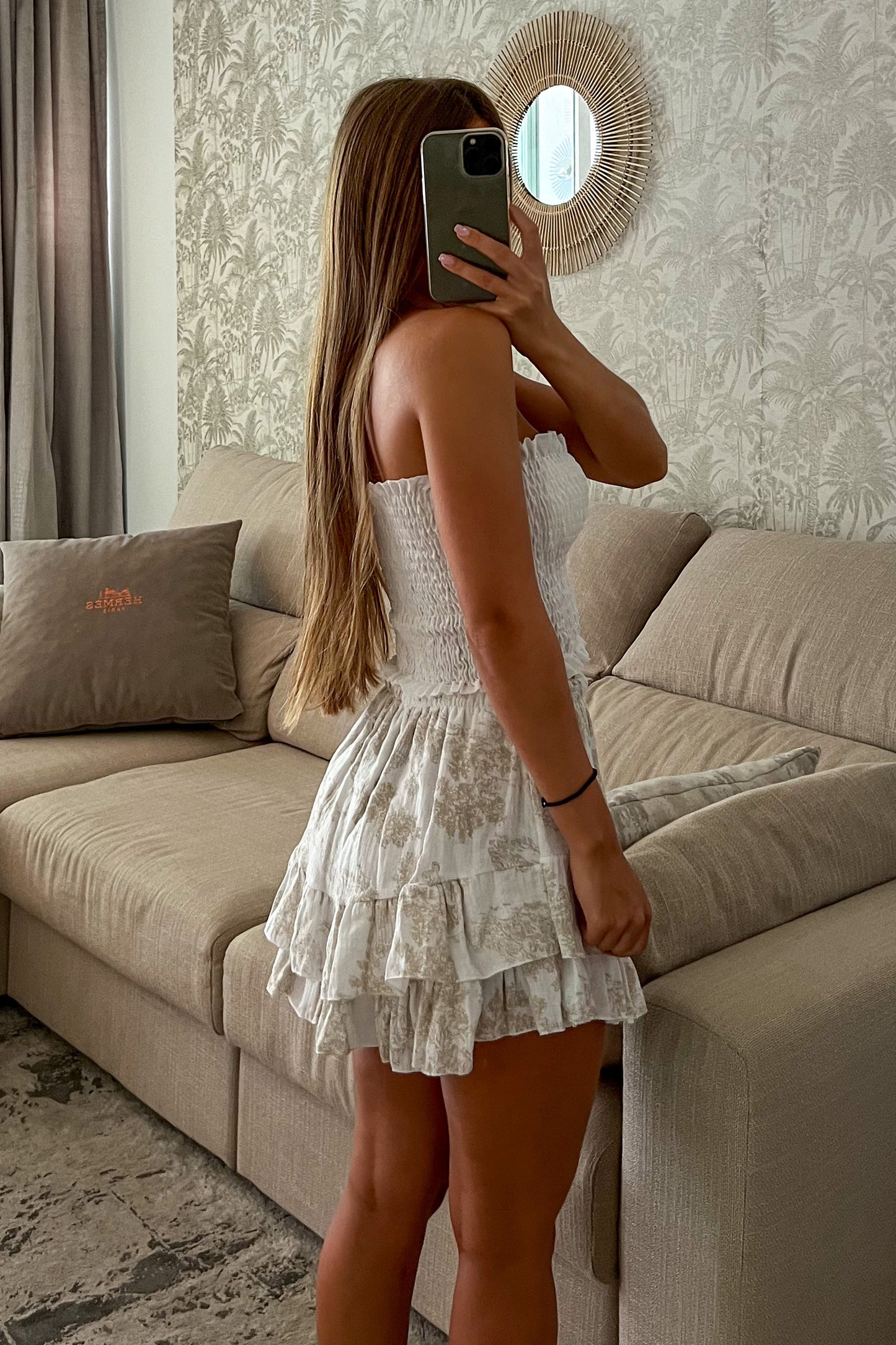 Jupe short coton SANTORINI beige