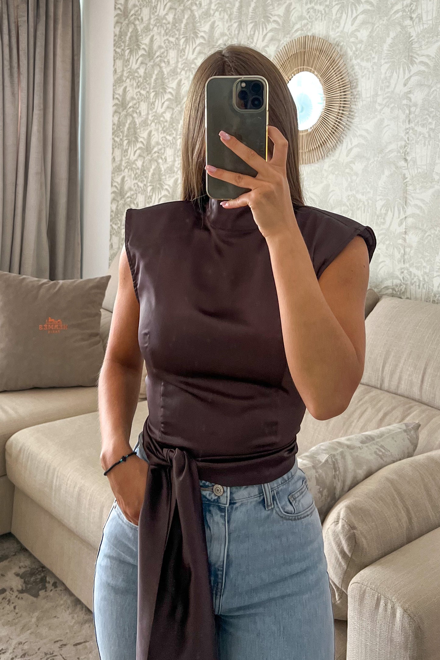 Blouse LOUISE marron