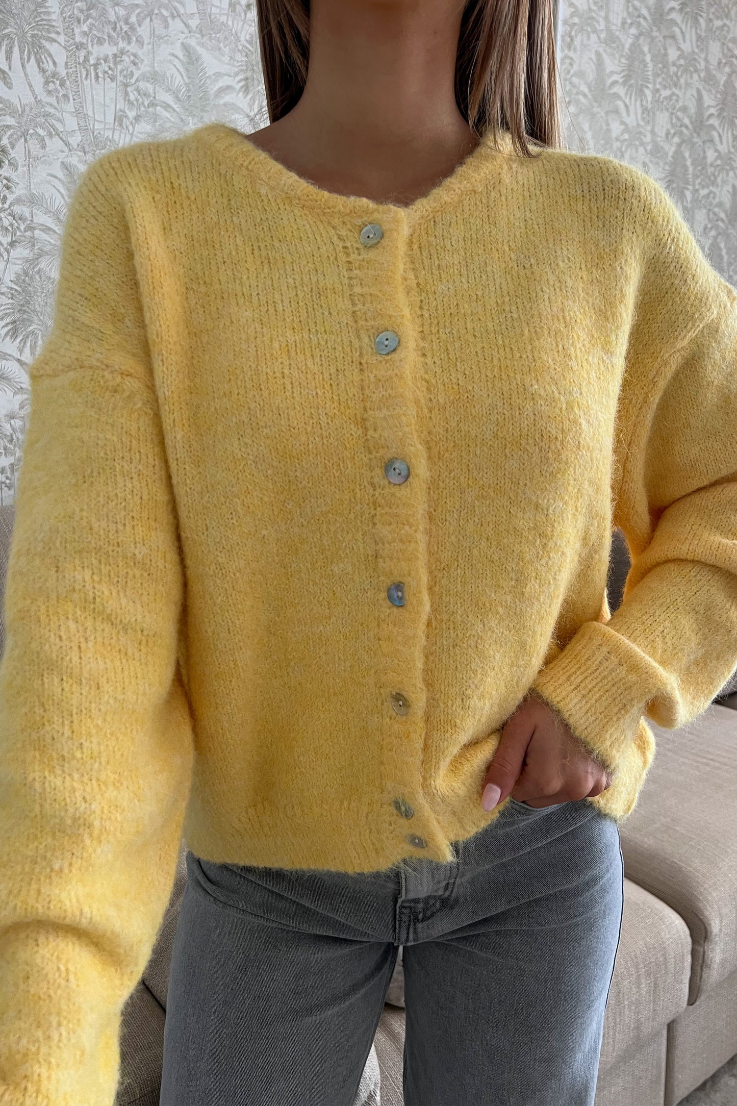 Cardigan laine JAUNE