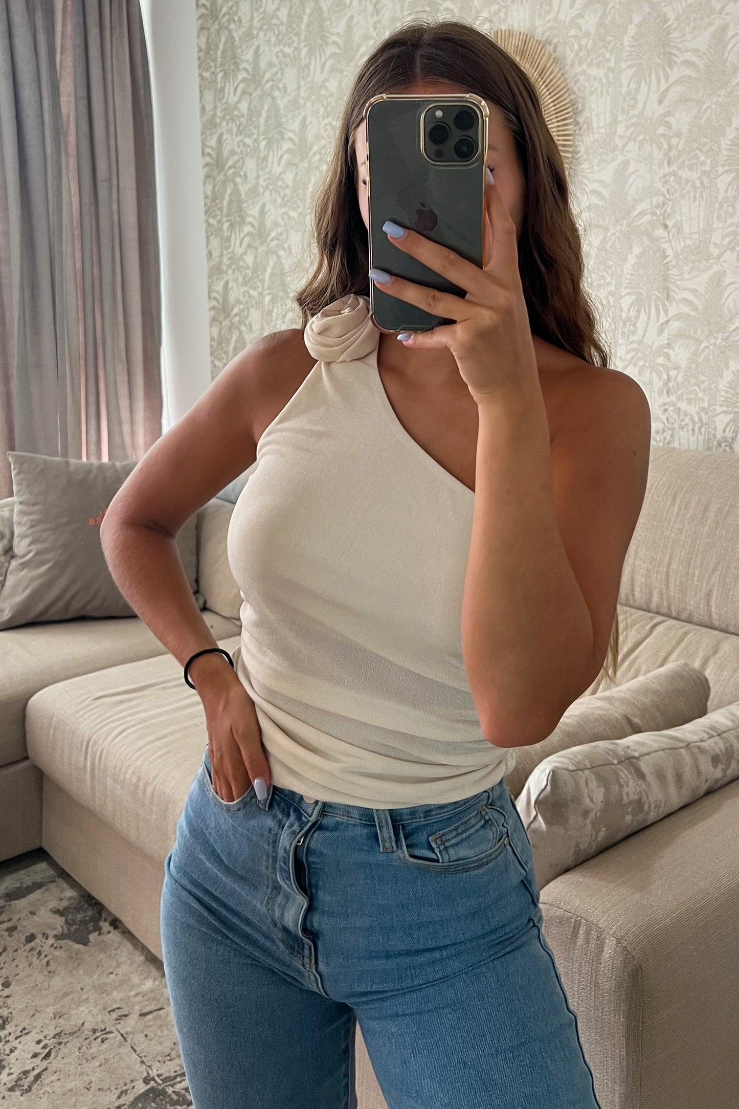 Haut FLEUR blanc/crème