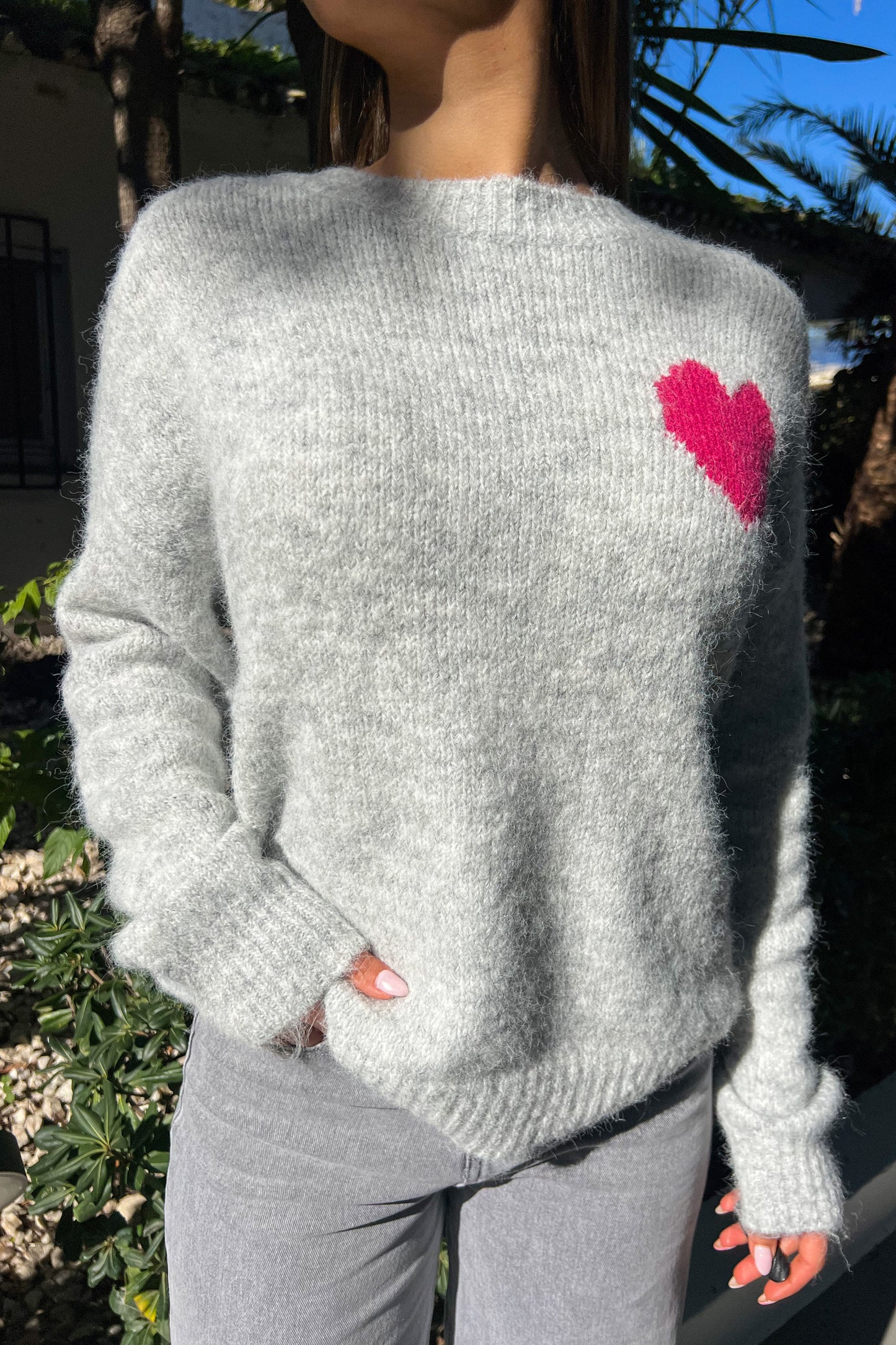 Pull LOVE gris