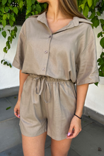 Charger l&#39;image dans la galerie, Ensemble lin TAUPE
