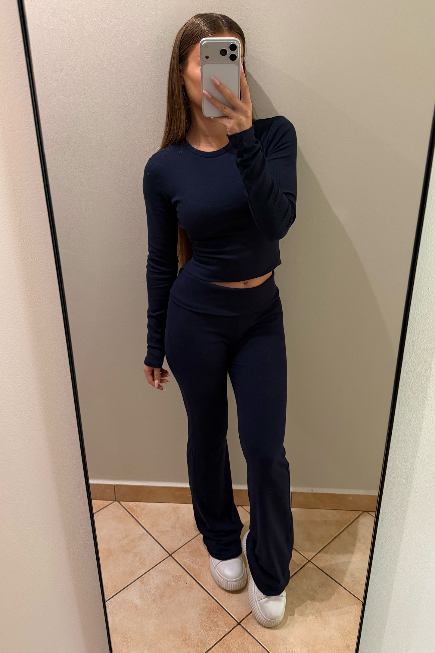 Ensemble coton FLARE bleu