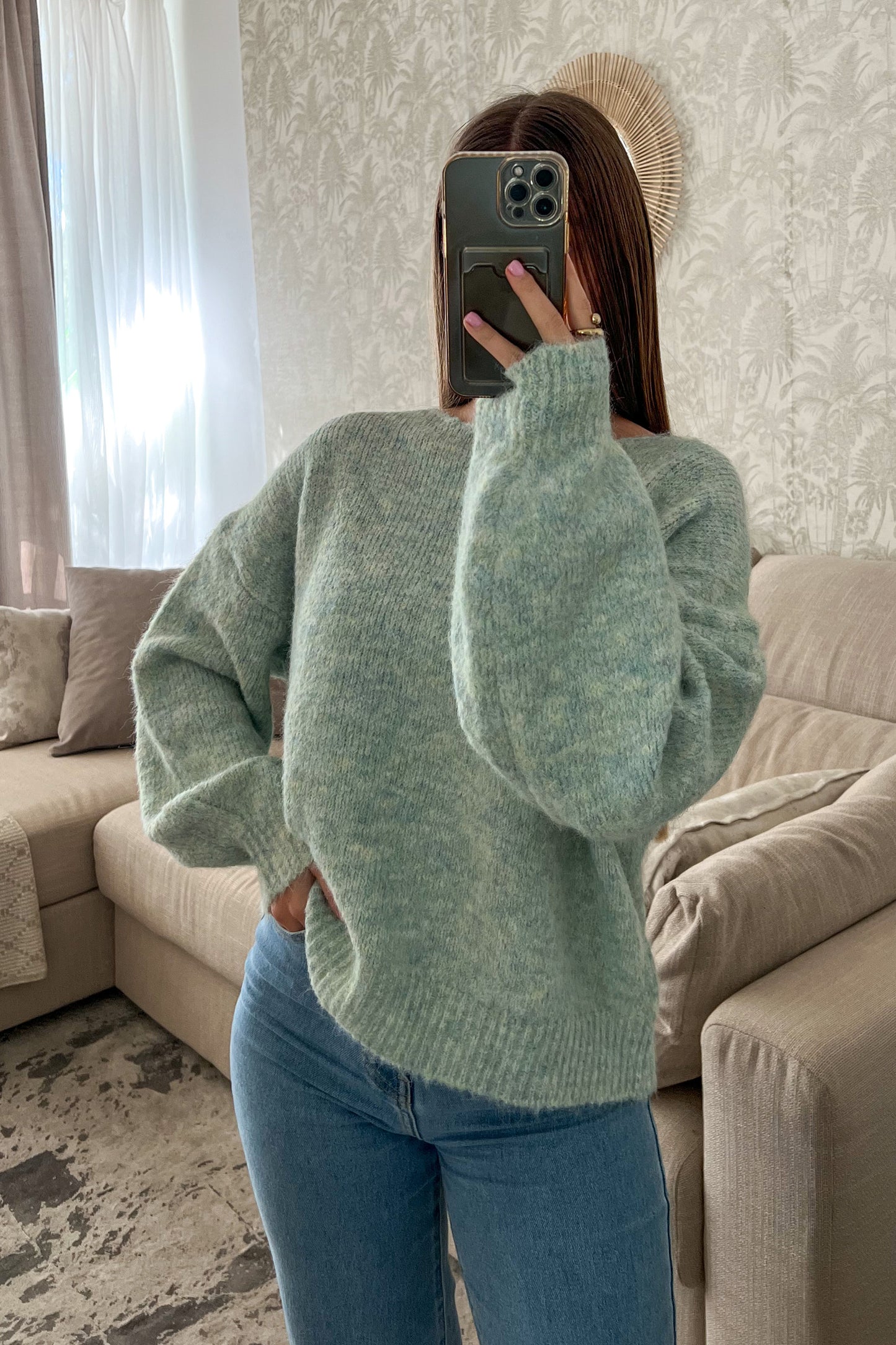 Pull DOUCEUR vert menthe