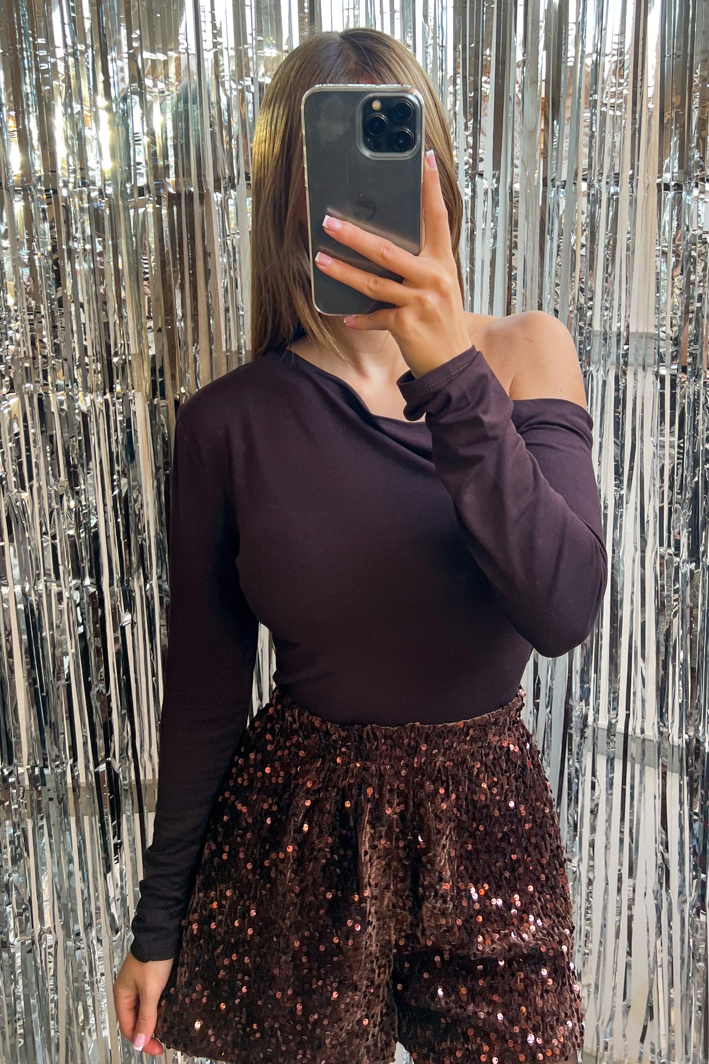 Blouse asymétrique choco