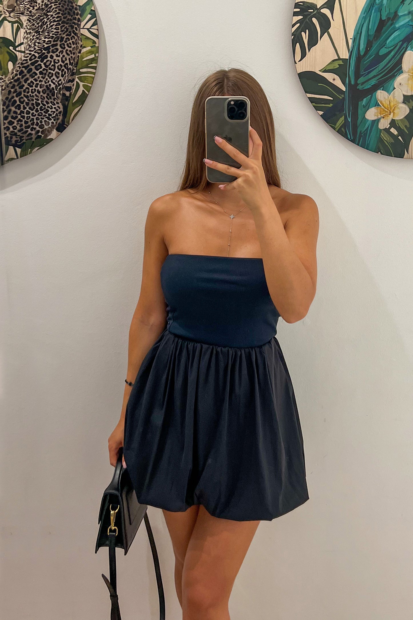 Bustier en coton NOIR