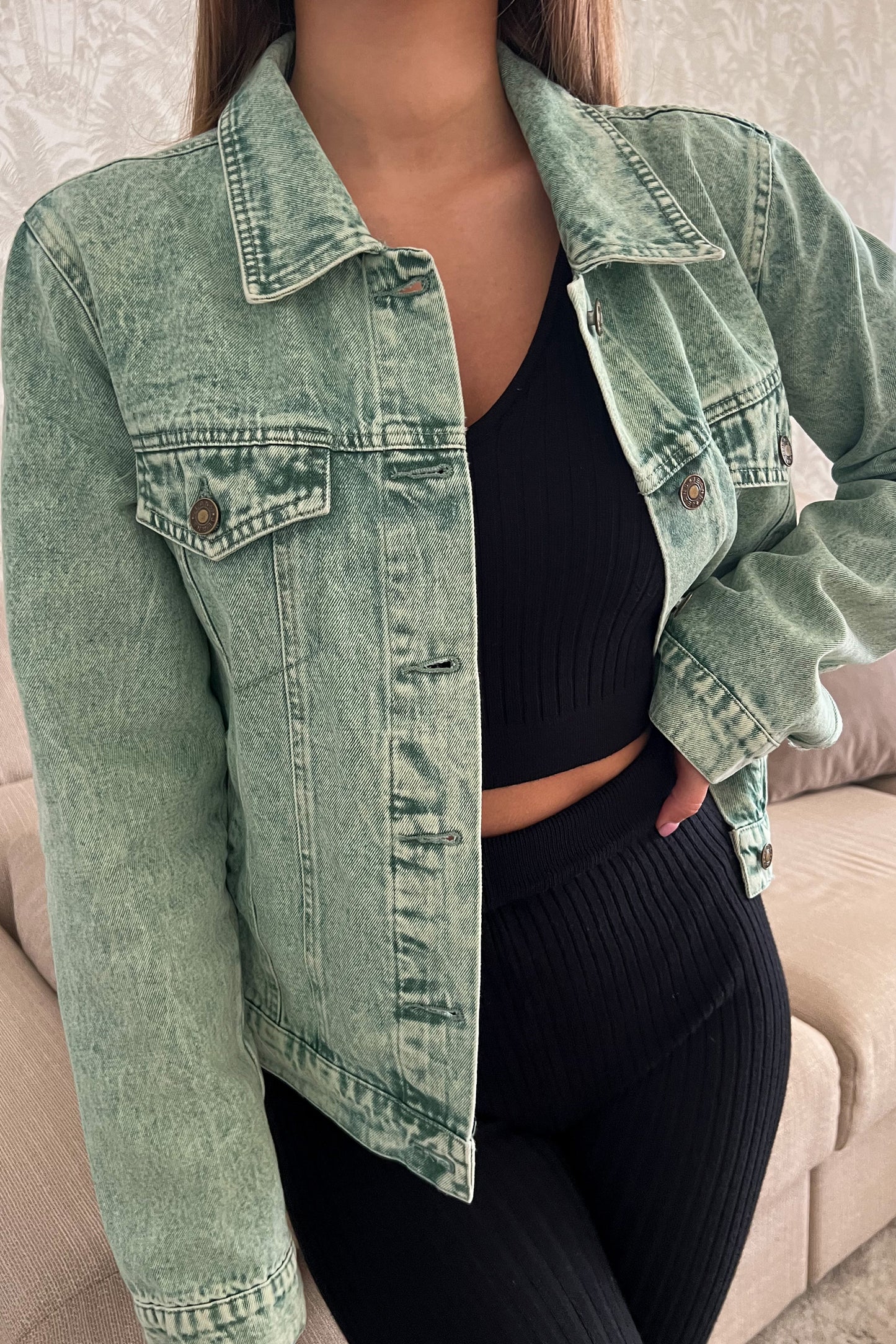 Veste en jeans MENTHE