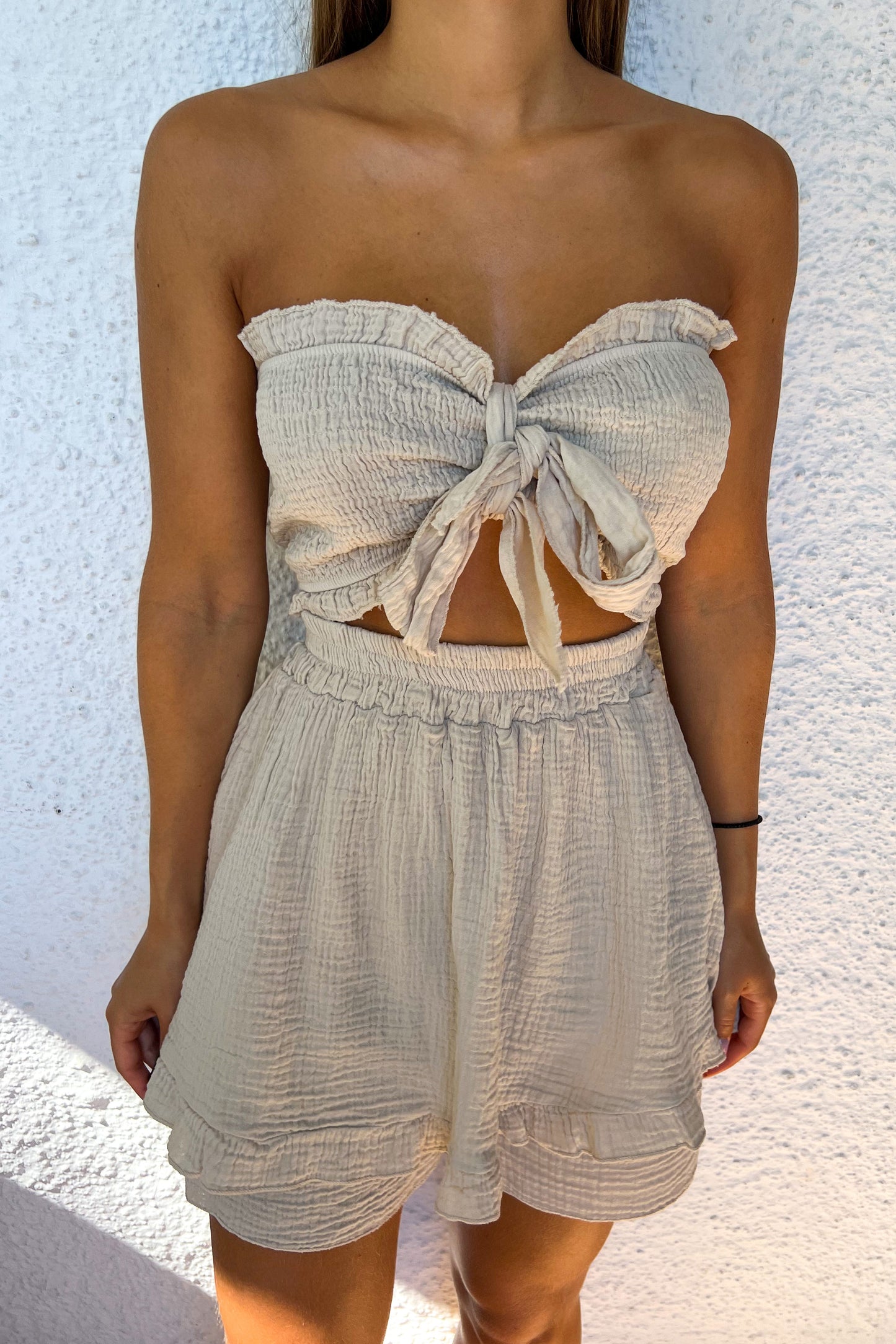 Ensemble gaze de coton BEIGE