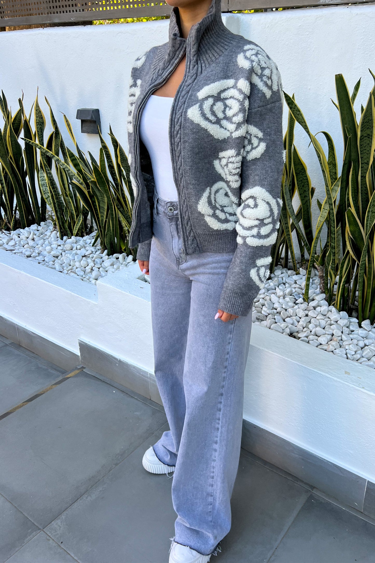 Jeans WIDE LEG gris