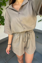 Charger l&#39;image dans la galerie, Ensemble lin TAUPE
