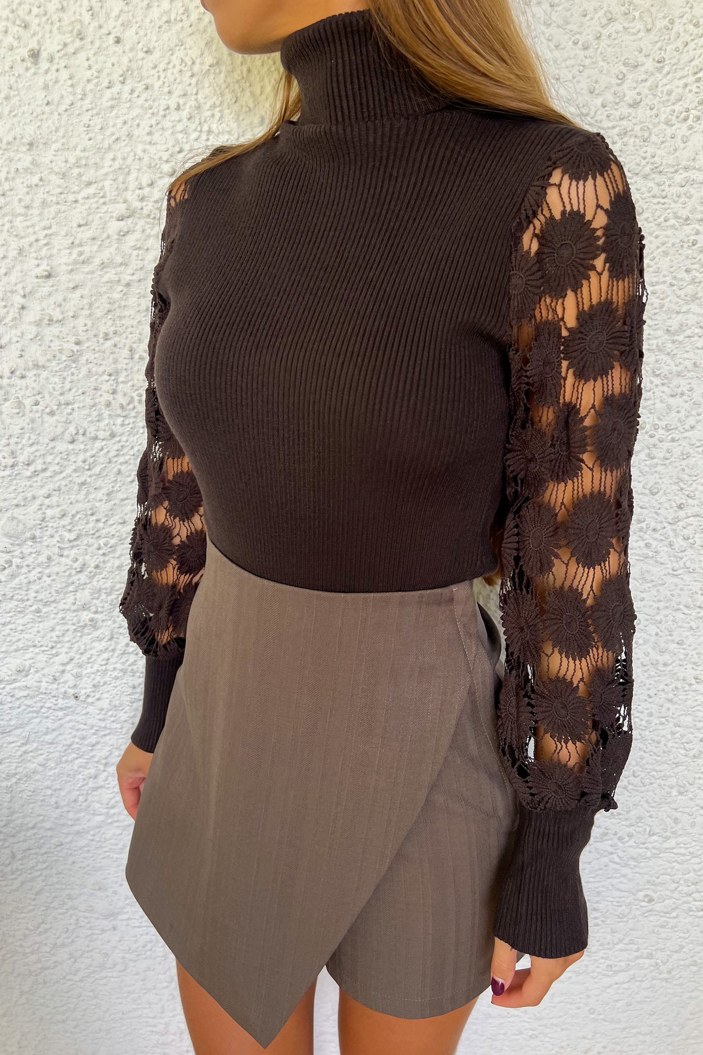 Body col roulé BRUN