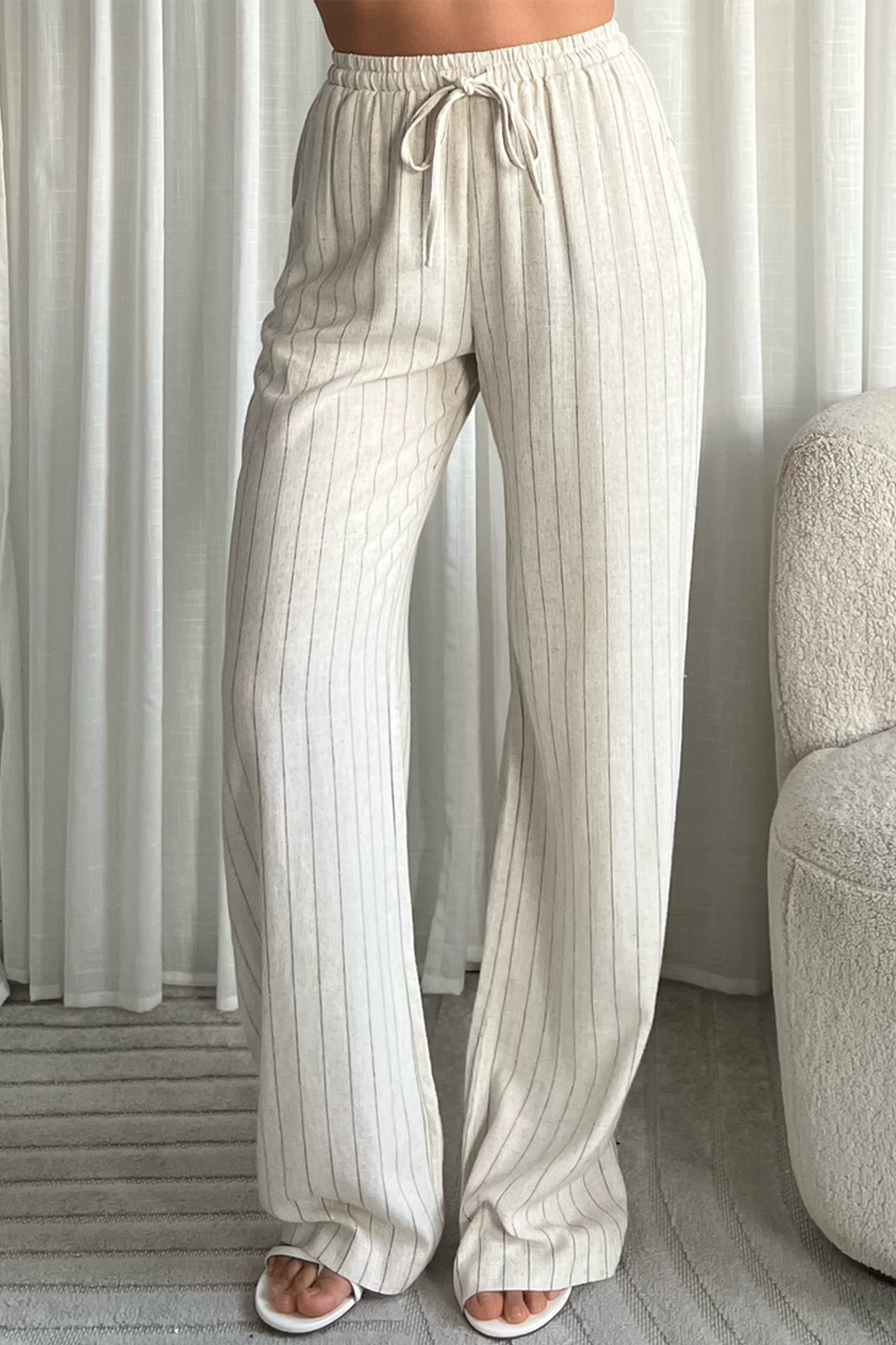 Pantalon en lin BEIGE