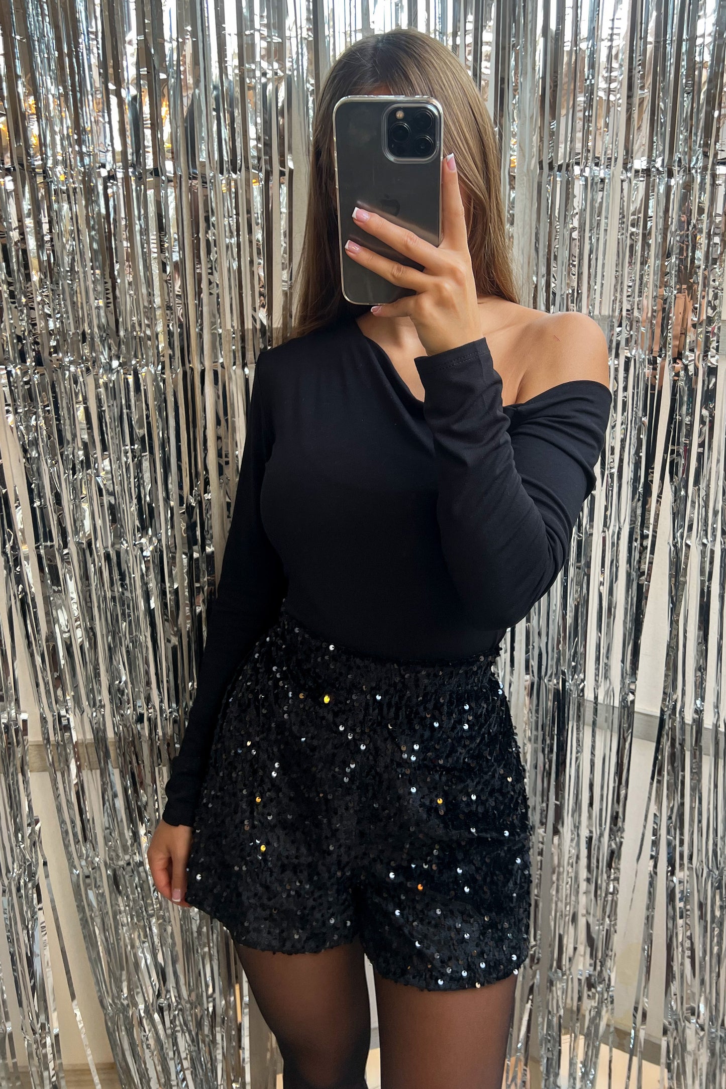 Blouse asymétrique noire