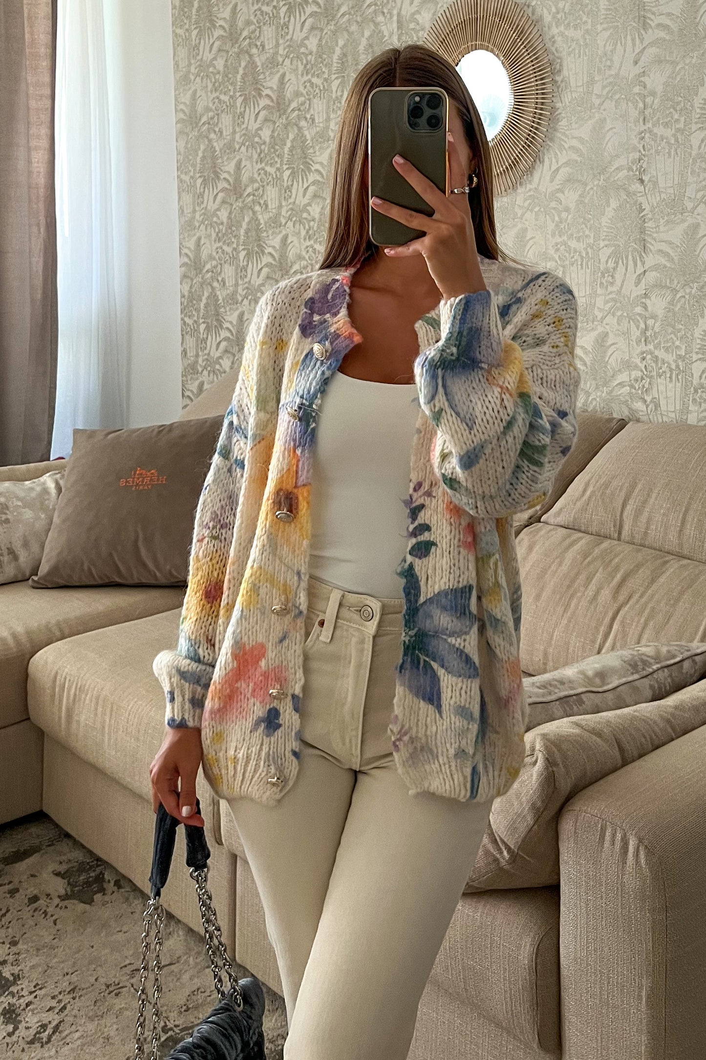 Gilet en maille/laine beige