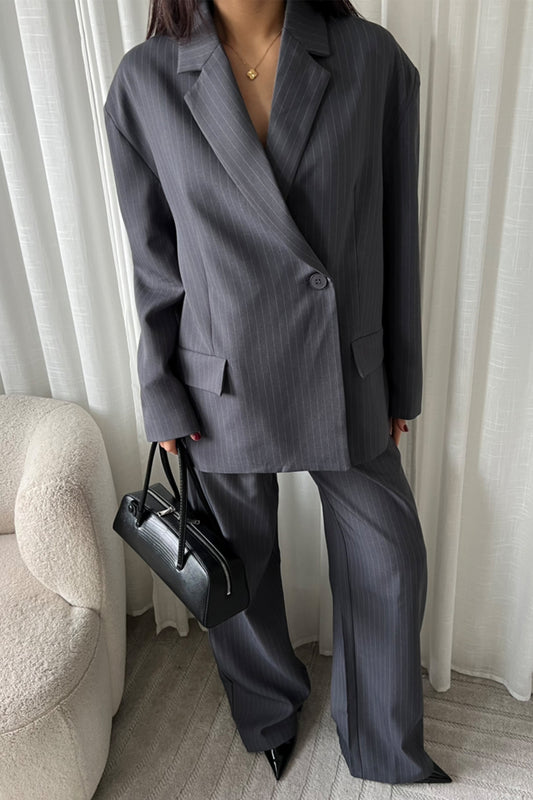Blazer oversize gris