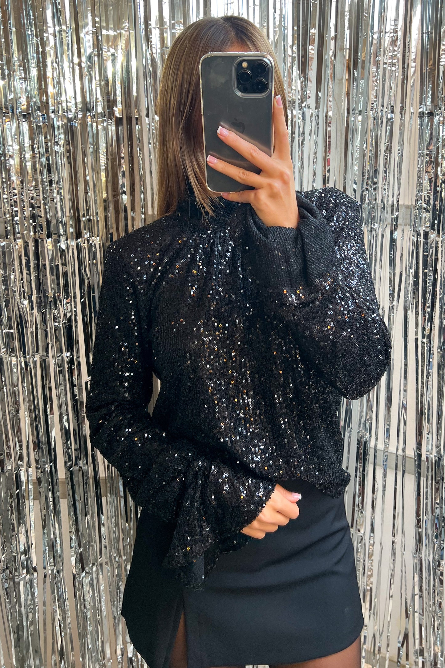 Blouse dos nu SEQUINS