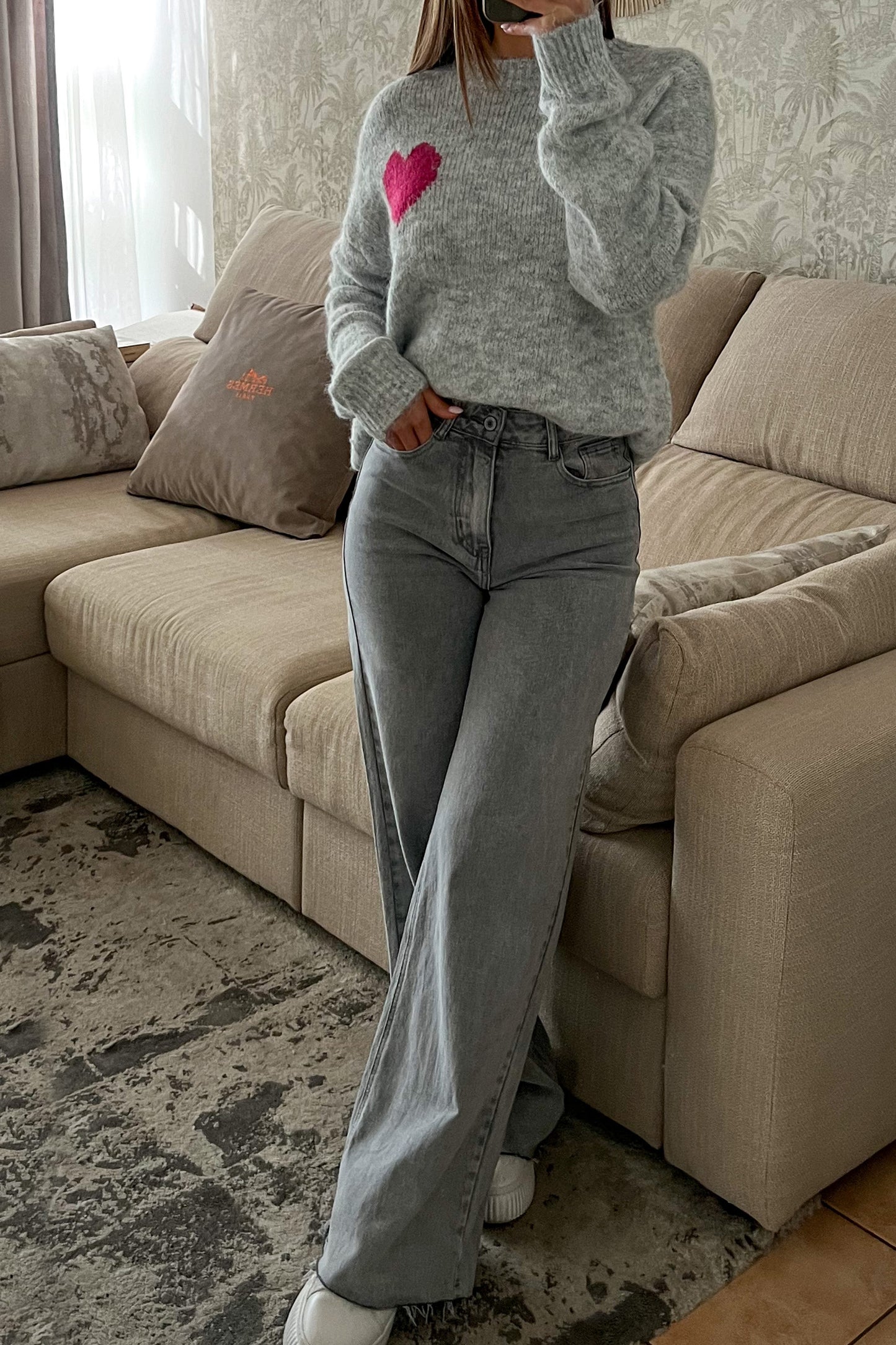 Jeans WIDE LEG gris