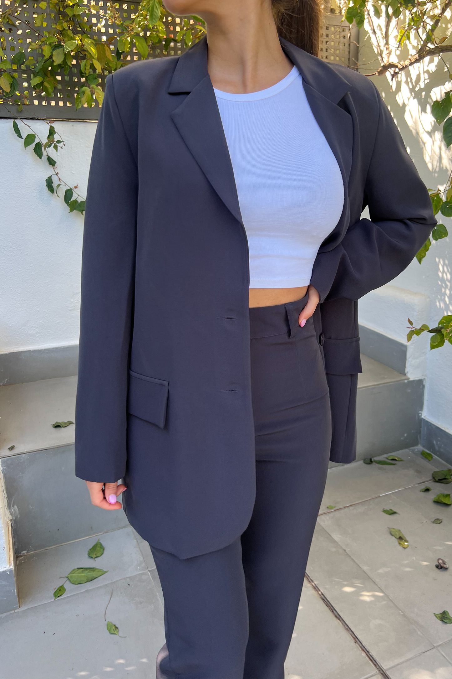 Blazer gris foncé JULIETTE