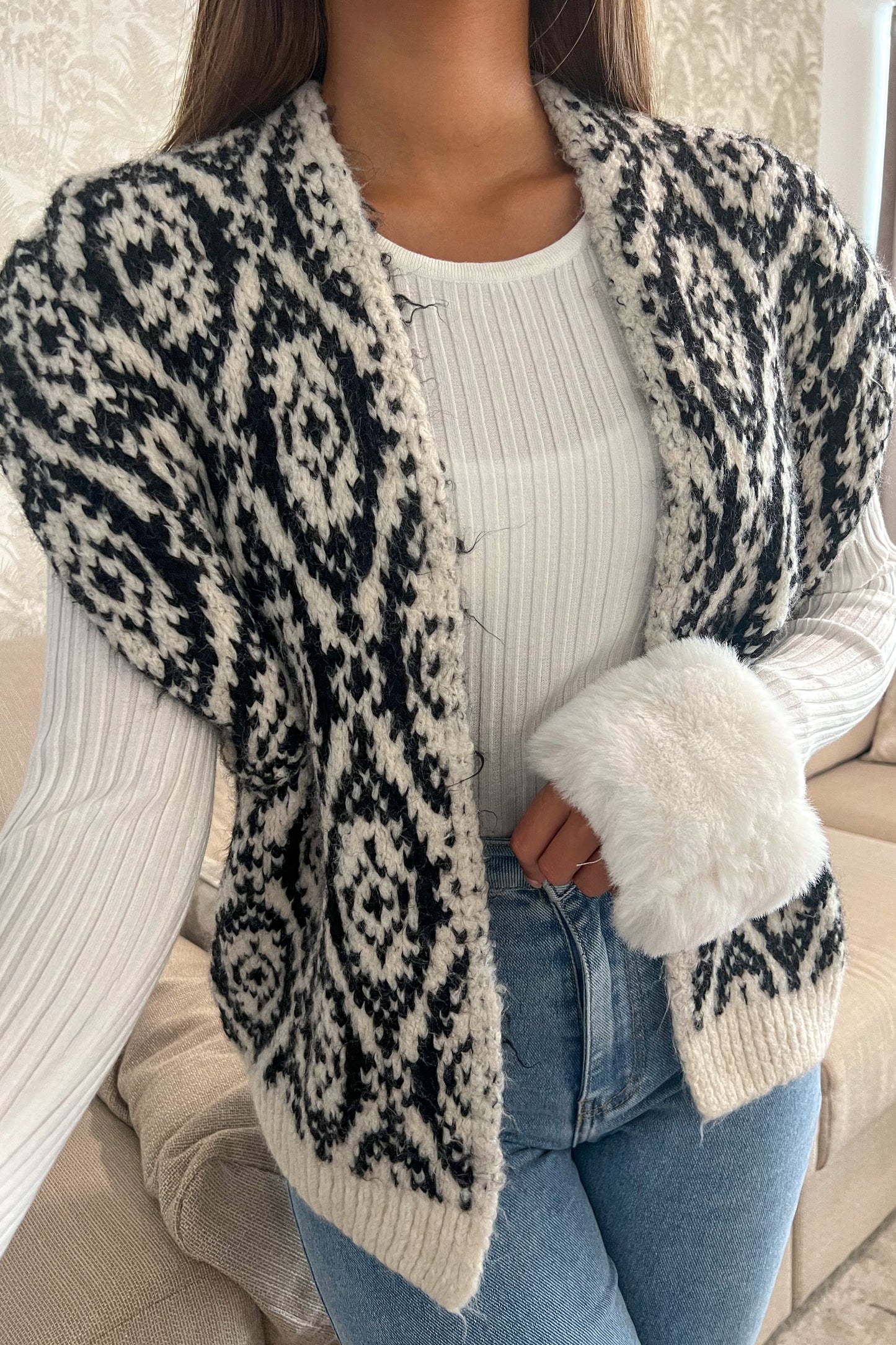 Gilet laine ALISON noir