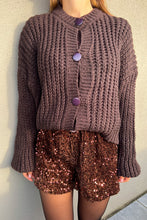 Charger l&#39;image dans la galerie, Gilet en grosse maille CHOCO
