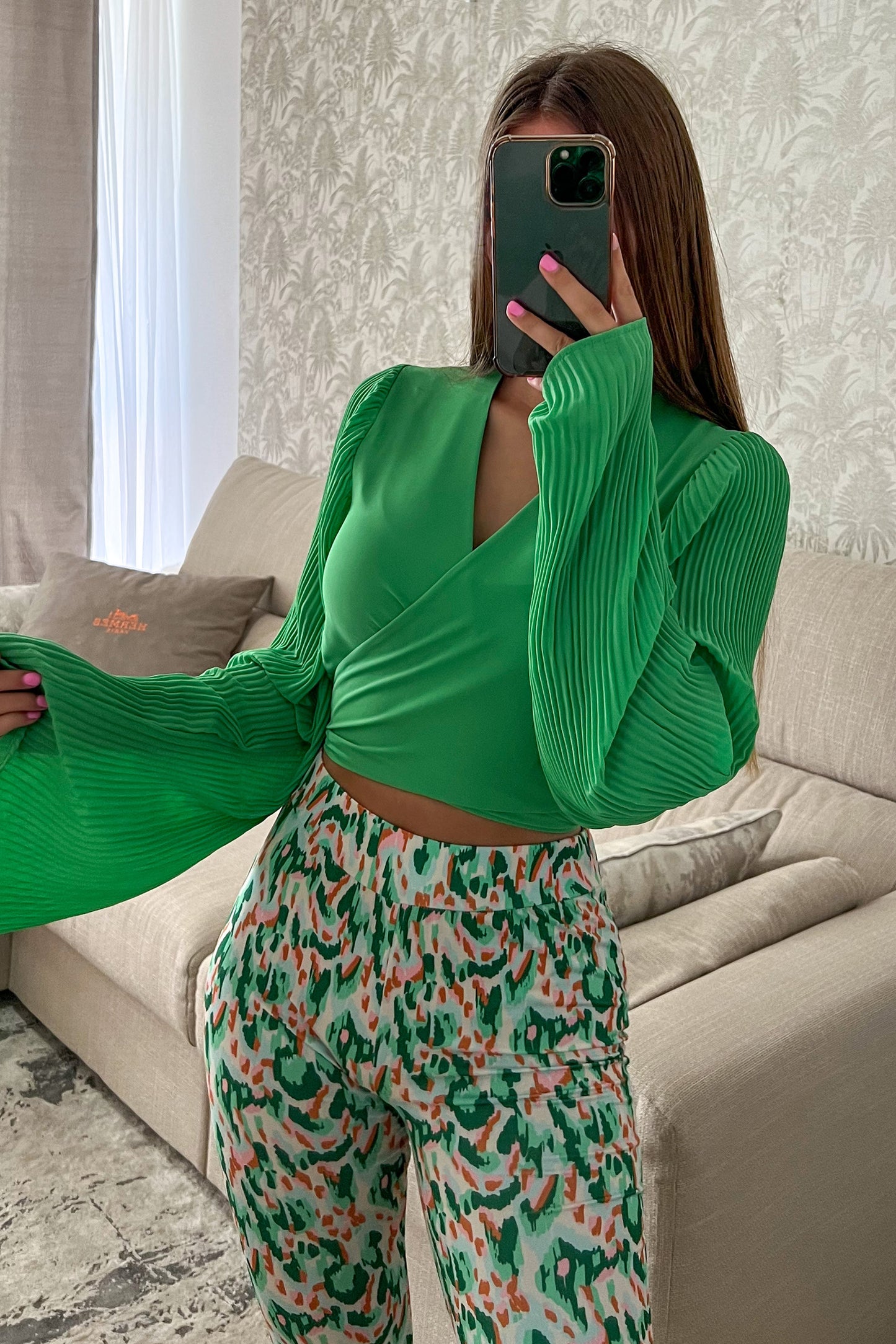 Blouse CACHE-COEUR verte