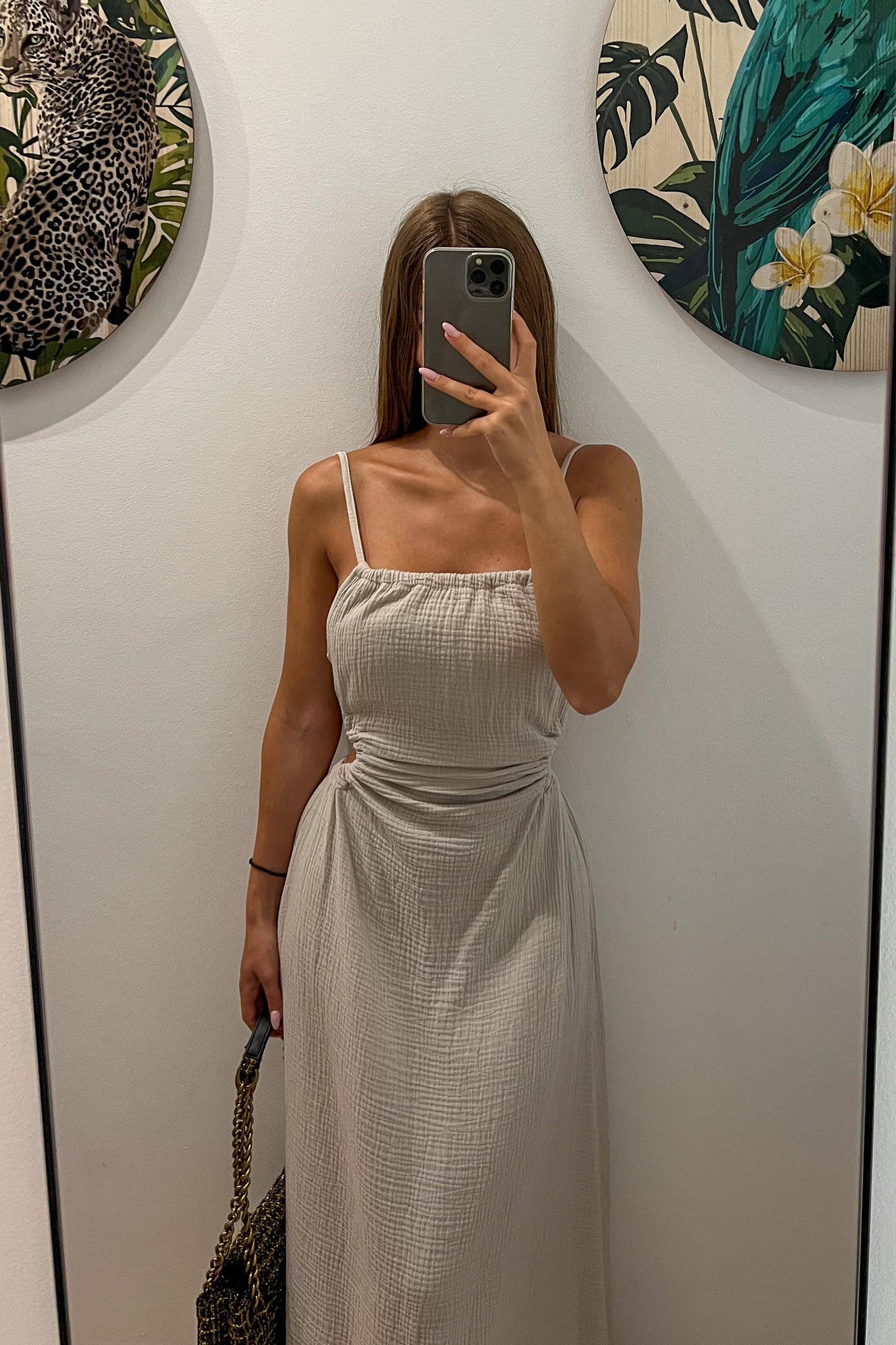 Robe gaze de coton BEIGE