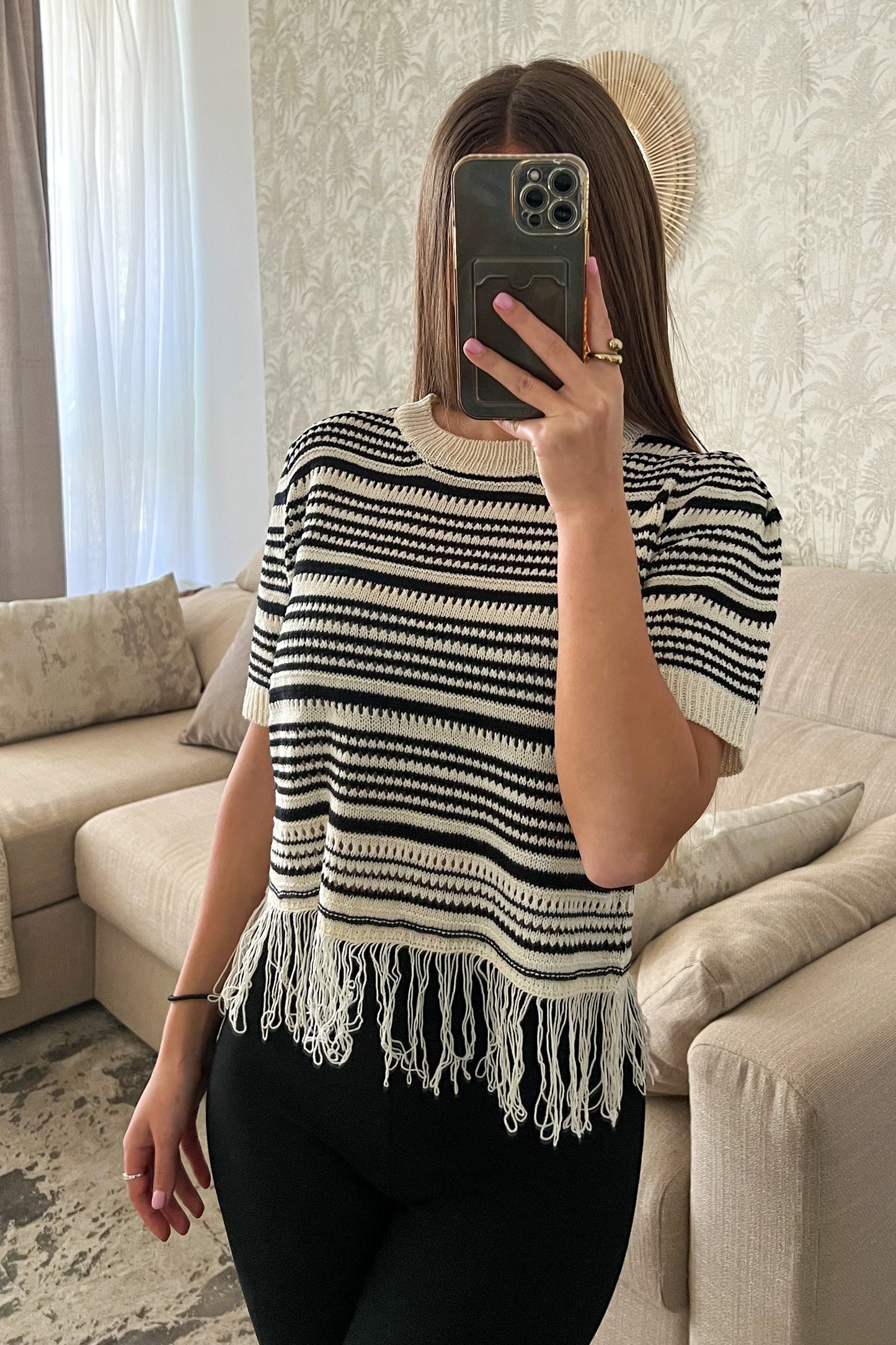 Top maille SUMMER noir