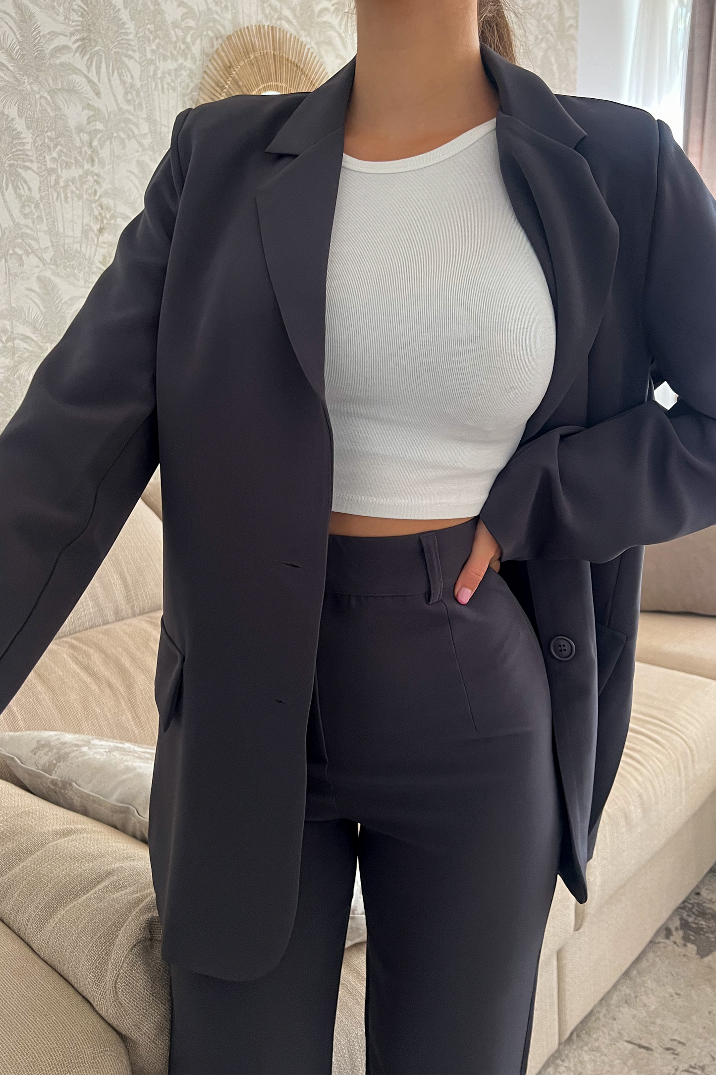 Blazer gris foncé JULIETTE