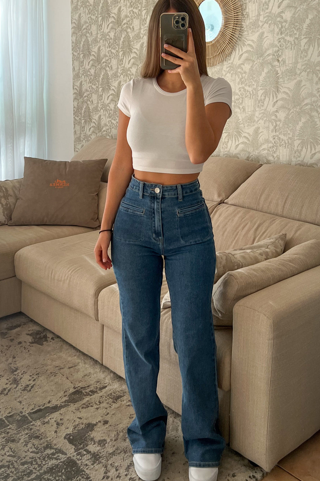 Jeans WIDE LEG poches