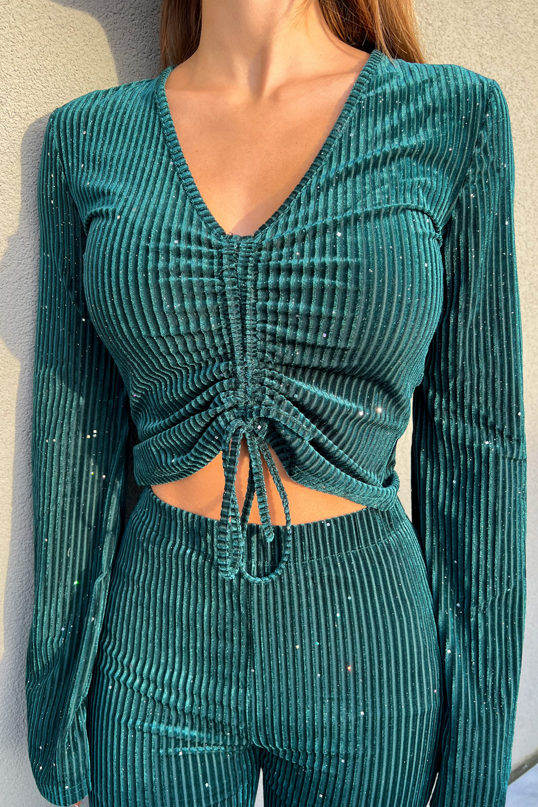 Ensemble VELOURS vert foncé