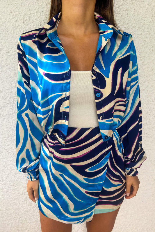 Ensemble zébré BLEU