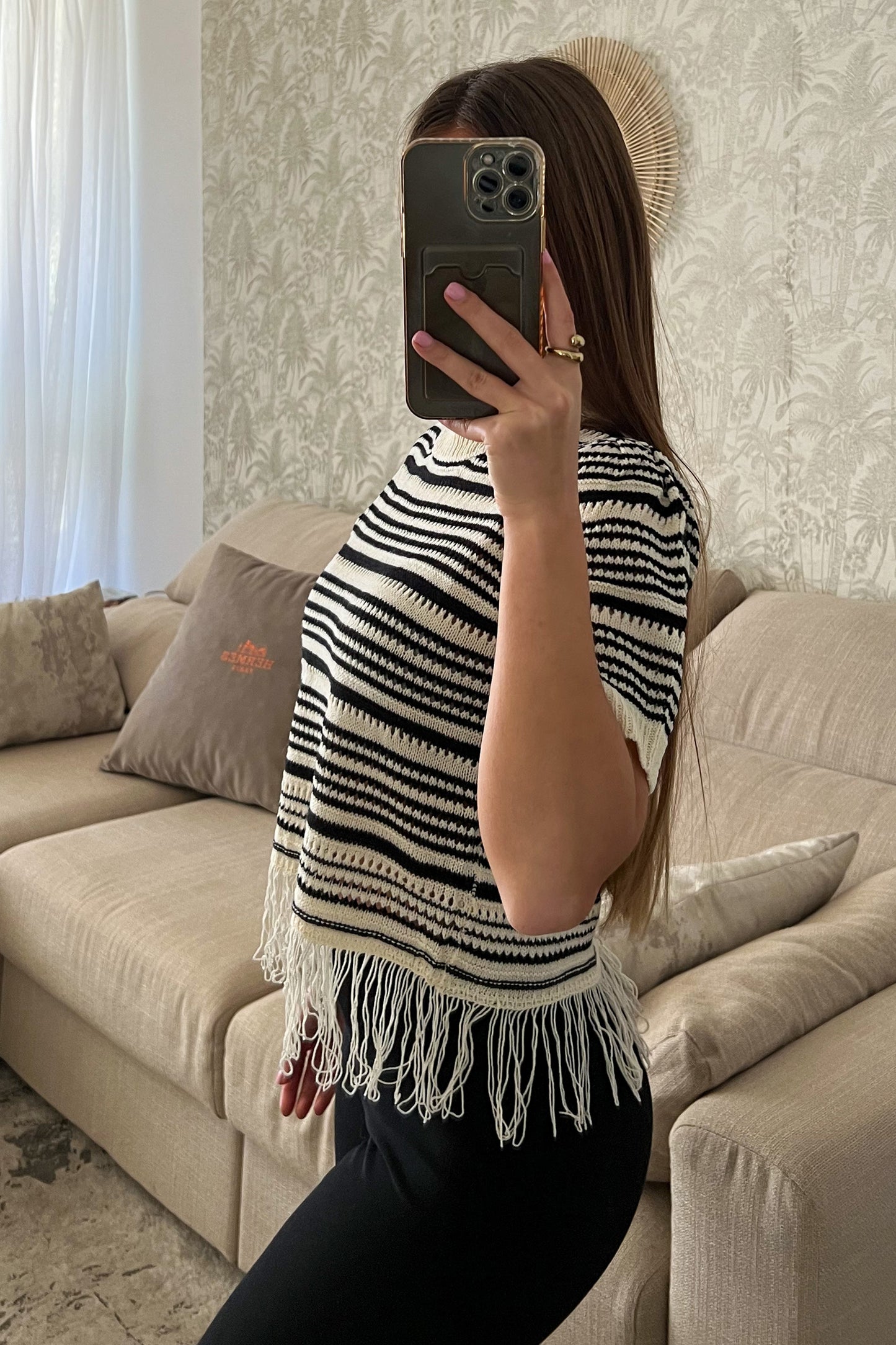 Top maille SUMMER noir