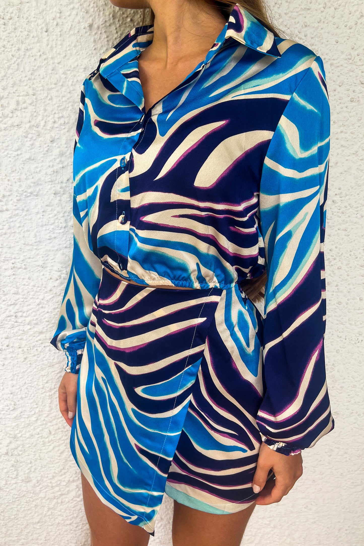 Ensemble zébré BLEU